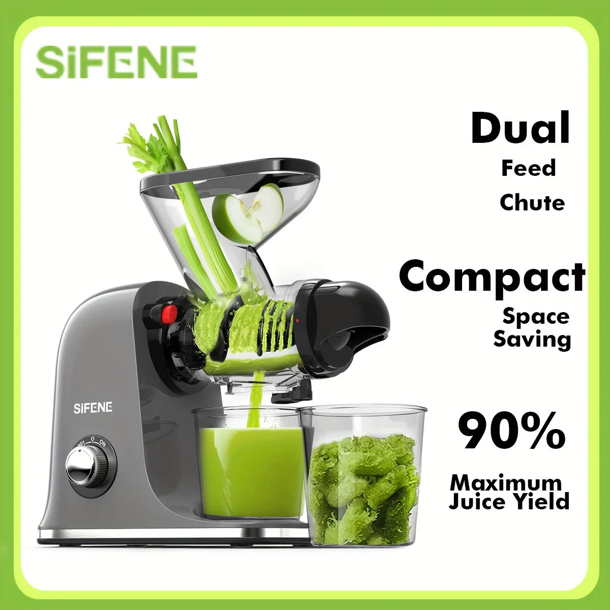 PressPure™ Cold Press Juicer – Dual Feed Compact Extractor